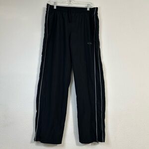 Champion Vintage Men's Black Sweatpants with White Stripes